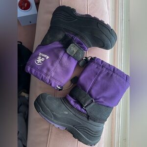 Kamik Kids' Black and Purple Snow Boots size 11
